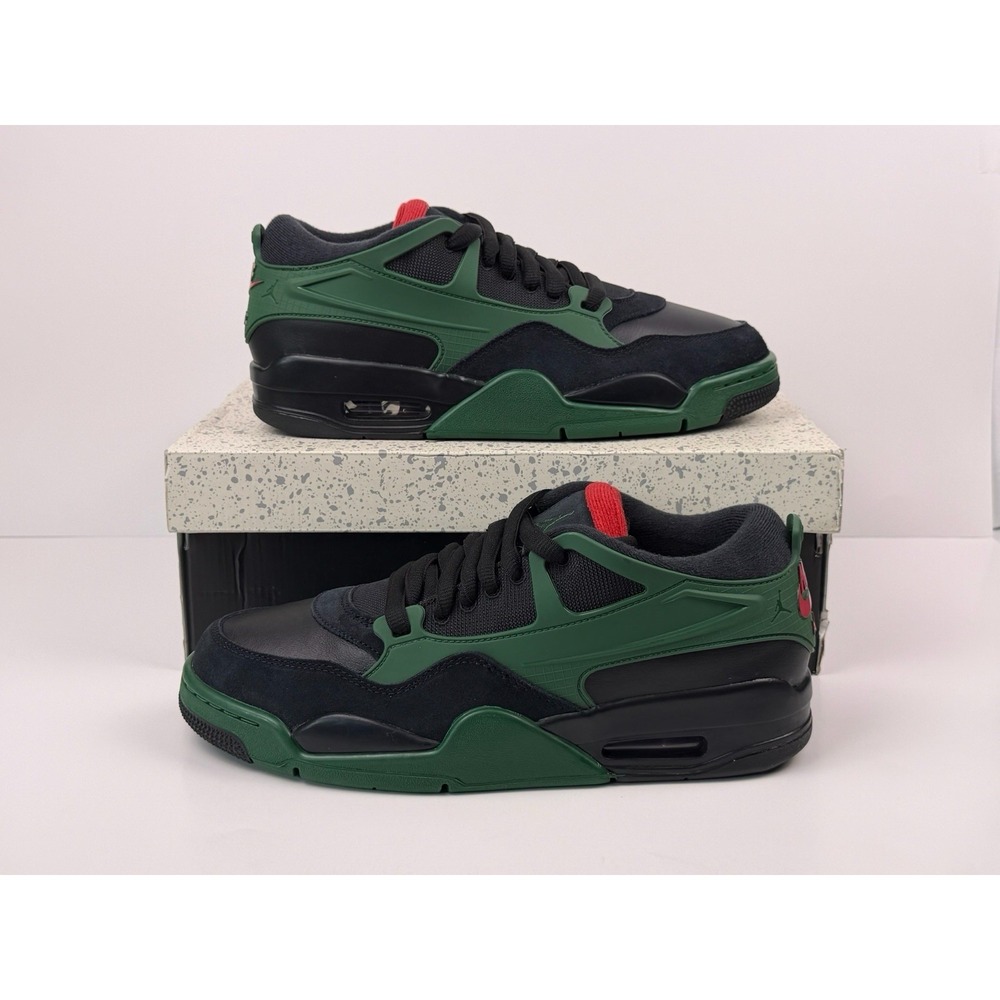 Nike Air Jordan 4 RM Sneakers Men's Size 9.5 Black/Gorge Green Red FQ7939-003